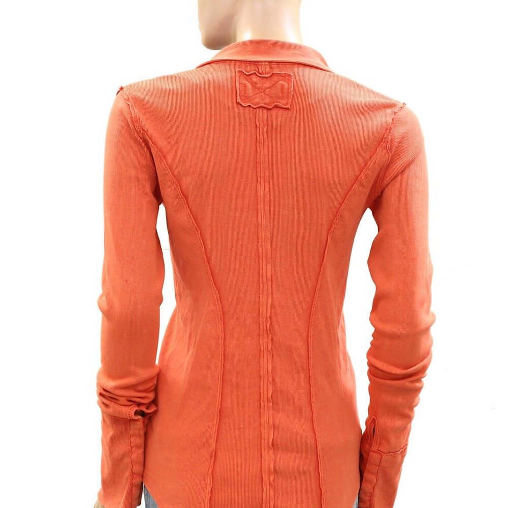 Free People Coral Button-Up Blouse - Picture 7 of 8